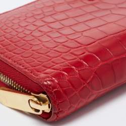 Louis Vuitton Red Alligator Limited Edition Zippy Wallet