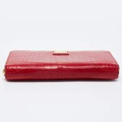 Louis Vuitton Red Alligator Limited Edition Zippy Wallet