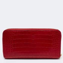 Louis Vuitton Red Alligator Limited Edition Zippy Wallet