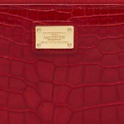 Louis Vuitton Red Alligator Limited Edition Zippy Wallet