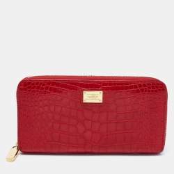 Louis Vuitton Red Alligator Limited Edition Zippy Wallet