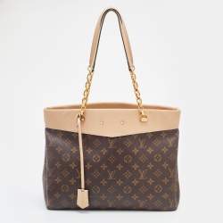 LOUIS VUITTON Pallas Chain Shopper Bag Monogram Canvas Dune-US