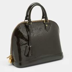 Pre Owned Louis Vuitton Terre D’Ombre Monogram Vernis Alma PM Bag