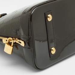 Pre Owned Louis Vuitton Terre D’Ombre Monogram Vernis Alma PM Bag