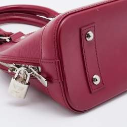 Pre Owned Louis Vuitton Fuchsia Epi Leather Alma BB Bag