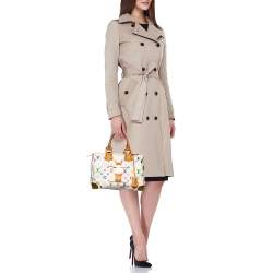 Pre Owned Louis Vuitton White Monogram Multicolore Canvas Speedy 30 Bag