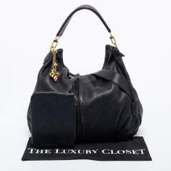 Pre Owned حقيبة لوي فيتون سيلين جلد ماهينا مونوغرامي أسود متوسطة