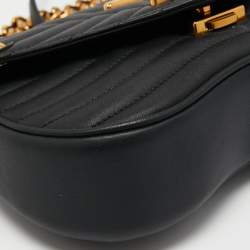 مملوكة مسبقًا Louis Vuitton Black Leather New Wave Chain PM Bag
