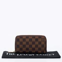 مملوكة مسبقًا Louis Vuitton Damier Ebene Canvas Zippy Compact Wallet