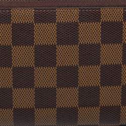 مملوكة مسبقًا Louis Vuitton Damier Ebene Canvas Zippy Compact Wallet