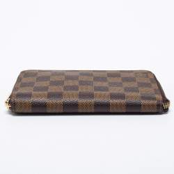 مملوكة مسبقًا Louis Vuitton Damier Ebene Canvas Zippy Compact Wallet