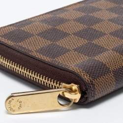 مملوكة مسبقًا Louis Vuitton Damier Ebene Canvas Zippy Compact Wallet