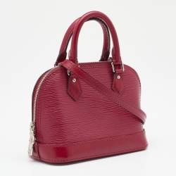 Pre Owned Louis Vuitton Fuchsia Epi Leather Nano Alma Bag