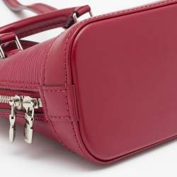 Pre Owned Louis Vuitton Fuchsia Epi Leather Nano Alma Bag