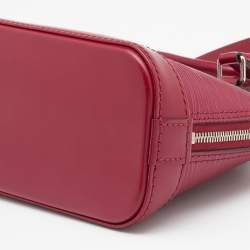 Pre Owned Louis Vuitton Fuchsia Epi Leather Nano Alma Bag