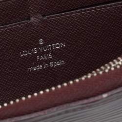 Pre Owned Louis Vuitton Prune Epi Electric Leather Zippy Wallet