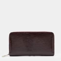 Pre Owned Louis Vuitton Prune Epi Electric Leather Zippy Wallet