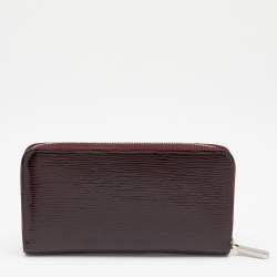 Pre Owned Louis Vuitton Prune Epi Electric Leather Zippy Wallet