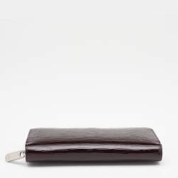 Pre Owned Louis Vuitton Prune Epi Electric Leather Zippy Wallet