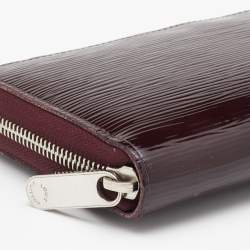 Pre Owned Louis Vuitton Prune Epi Electric Leather Zippy Wallet