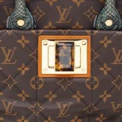 Pre Owned Louis Vuitton Monogram Canvas/Python and Ostrich Limited Edition Etoile Exotique MM Bag