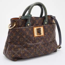 Pre Owned Louis Vuitton Monogram Canvas/Python and Ostrich Limited Edition Etoile Exotique MM Bag