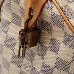 مملوكة مسبقًا Louis Vuitton Damier Azure Canvas Speedy Bandouliere 30 Bag