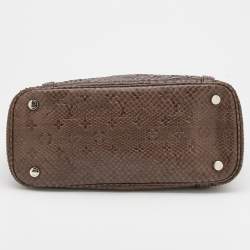 Pre Owned Louis Vuitton Etoupe Monogram Python Antheia Ixia PM Bag