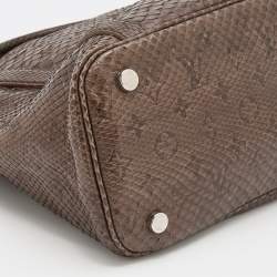 Pre Owned Louis Vuitton Etoupe Monogram Python Antheia Ixia PM Bag