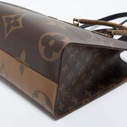 Pre Owned Louis Vuitton Monogram Reverse Canvas On The Go MM Bag