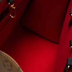 Pre Owned Louis Vuitton Monogram Reverse Canvas On The Go MM Bag