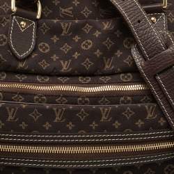 Pre Owned Louis Vuitton Ebene Monogram Mini Lin Canvas Sac A Langer Diaper Bag