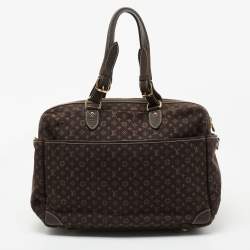 Pre Owned Louis Vuitton Ebene Monogram Mini Lin Canvas Sac A Langer Diaper Bag