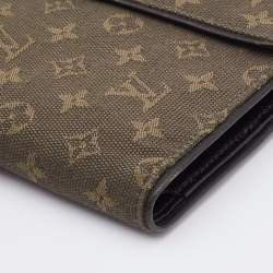 Louis Vuitton Green Monogram Mini Lin Canvas Compact Wallet