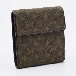 Louis Vuitton Green Monogram Mini Lin Canvas Compact Wallet