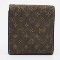 Louis Vuitton Green Monogram Mini Lin Canvas Compact Wallet