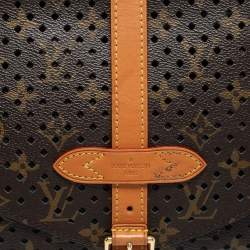 Pre Owned Louis Vuitton Perforated Monogram Canvas and Leather Saumur 30 Messenger Bag