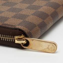 Louis Vuitton Damier Ebene Canvas Zippy Wallet
