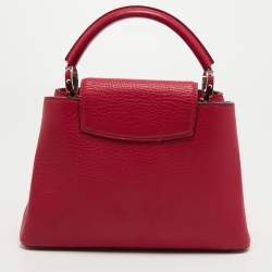Pre Owned Louis Vuitton Pink Taurillon Leather Capucines BB Bag