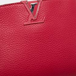 Pre Owned Louis Vuitton Pink Taurillon Leather Capucines BB Bag