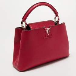 Pre Owned Louis Vuitton Pink Taurillon Leather Capucines BB Bag