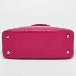 Pre Owned Louis Vuitton Pink Taurillon Leather Capucines MM Bag