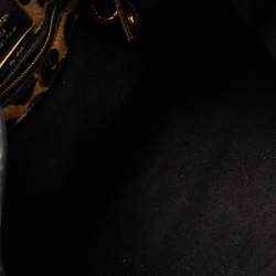 Pre Owned حقيبة لوي فيتون بولي شعر عجل طباعة فهد وكارونج / كانفاس مونوغرامي إصدار محدود