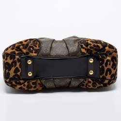 Pre Owned حقيبة لوي فيتون بولي شعر عجل طباعة فهد وكارونج / كانفاس مونوغرامي إصدار محدود