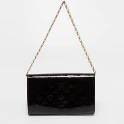 Pre Owned Louis Vuitton Amarante Monogram Vernis Ana Clutch