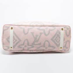Pre Owned Louis Vuitton Pink Canvas Tahitienne Cabas Bag