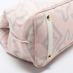 Pre Owned Louis Vuitton Pink Canvas Tahitienne Cabas Bag