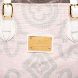 Pre Owned Louis Vuitton Pink Canvas Tahitienne Cabas Bag