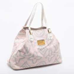Pre Owned Louis Vuitton Pink Canvas Tahitienne Cabas Bag