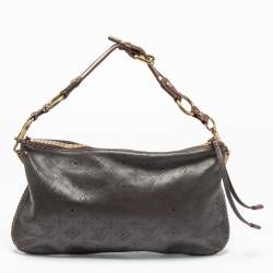 Pre Owned Louis Vuitton Terre Monogram Mahina Leather Onatah Pochette Bag